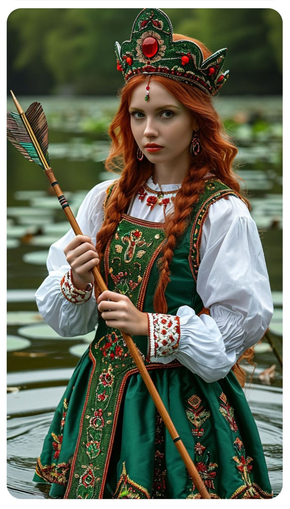 Nude girl Girls in Slavic costumes in Juian